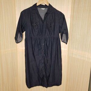 Motherhood Maternity  Denim Look Cotton Dress Med